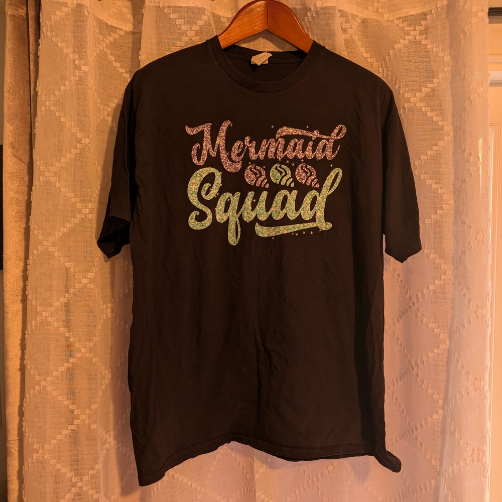 Mermaid Squad Black T-Shirt